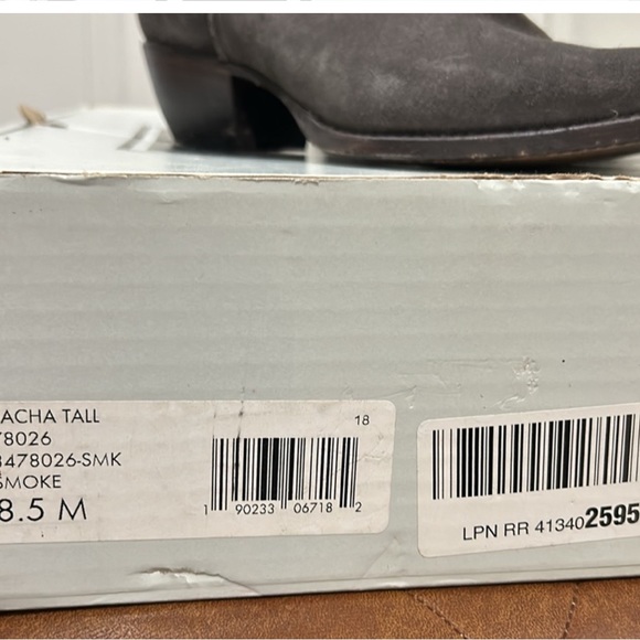 Frye Sacha Grey Smoke Suede Tall Boot 8.5 - Picture 6 of 7